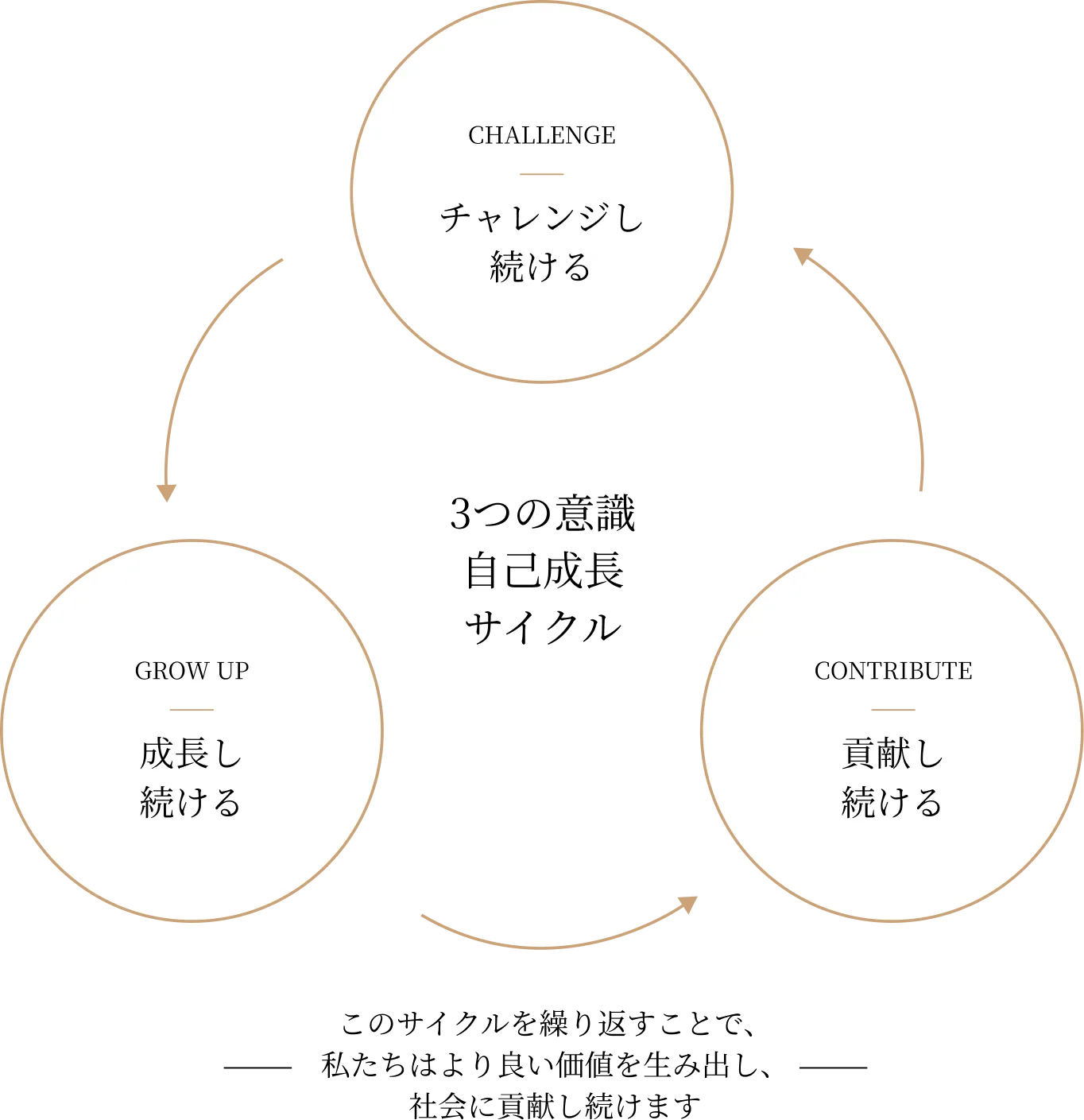 「美の循環」を表すWSPグループの事業サイクル図